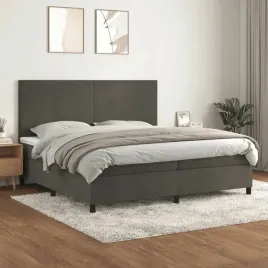 vidaxl-lozko-kontynentalne-z-materacem-ciemnoszary-aksamit-200x200cm
