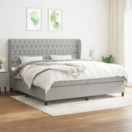 vidaxl-lozko-kontynentalne-z-materacem-jasnoszare-tkanina-200x200-cm