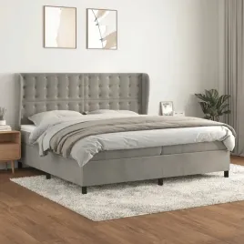 vidaxl-lozko-kontynentalne-z-materacem-jasnoszare-aksamit-200x200cm
