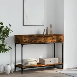 vidaxl-stolik-konsolowy-przydymiony-dab-100x345x75-cm