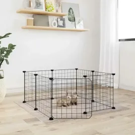 vidaxl-klatka-dla-zwierzat-z-bramka-8-paneli-czarna-35x35-cm-stal