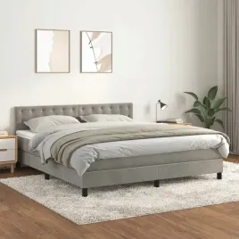 vidaxl-lozko-kontynentalne-z-materacem-jasnoszare-180x200cm-aksamit