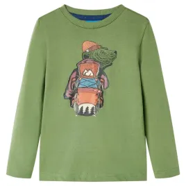 koszulka-dziecieca-z-dlugimi-rekawami-khaki-128