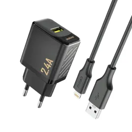 ladowarka-sieciowa-dudao-2-4a-gan-eu-usb-z-kablem-usb-a-lightning-czarna