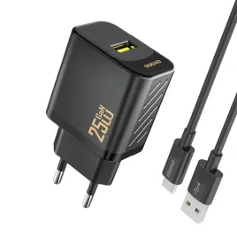 ladowarka-sieciowa-dudao-25w-gan-usb-a-z-kablem-usb-a-usb-c-czarna