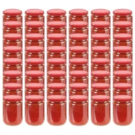 vidaxl-szklane-sloiki-na-dzem-czerwone-pokrywki-48-szt-230-ml