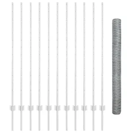 vidaxl-slupki-ogrodzeniowe-22-szt-u-channel-140-cm-stal-ocynkowana