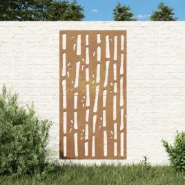 vidaxl-ogrodowa-dekoracja-scienna-105x55-cm-stal-kortenowska-bambus