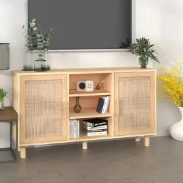 vidaxl-kredens-brazowa-105x30x60-cm-lita-sosna-i-naturalny-rattan