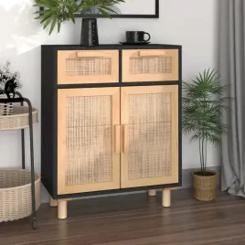 vidaxl-komoda-czarna-60x30x75-cm-lita-sosna-i-naturalny-rattan