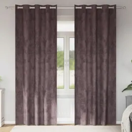 vidaxl-zaslony-welurowe-2-sztuki-z-oczkami-brazowe-225x140-cm