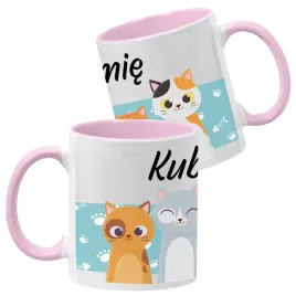 kubek-ceramiczny-330-ml-rozowy-urocze-kotki-koty-wzory-twoje-imie