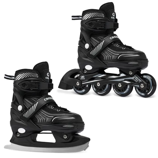 Rolki Łyżwy figurowe 2w1 Regulowane CROXER Optima Black 39-42