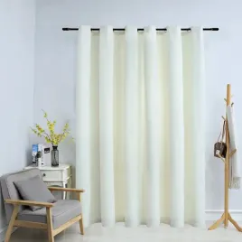 vidaxl-zaslona-zaciemniajaca-z-kolkami-aksamit-kremowa-290x245-cm