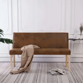 vidaxl-lawka-1395-cm-brazowa-sztuczny-zamsz