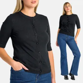 sweter-damski-z-wiskoza-zapinany-guziki-krotki-rekaw-czarny-s