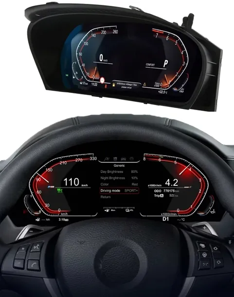 bmw-e60-e61-e63-e64-2003-2009-cyfrowy-licznik-zegary-digital-dashboard-lcd-stan-nowy