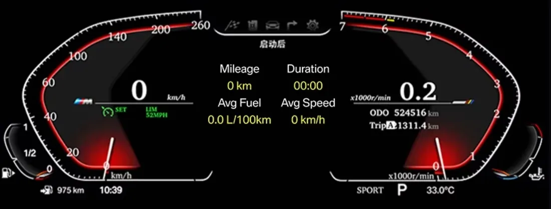 bmw-e60-e61-e63-e64-2003-2009-cyfrowy-licznik-zegary-digital-dashboard-lcd-stan-nowy