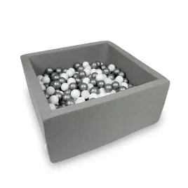 suchy-basen-90x90x40-cm-szary-z-400-pileczkami-biale-srebrne