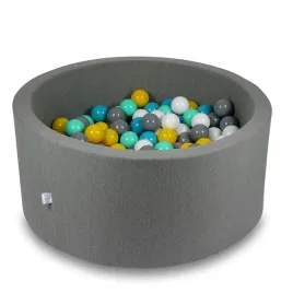 suchy-basen-okragly-90x40-cm-szary-300-pileczek-biale-szare-turkus
