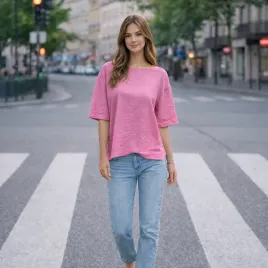 bluzka-damska-z-bawelna-luzna-rekaw-do-lokcia-z-tekstura-brudny-roz-l-xl