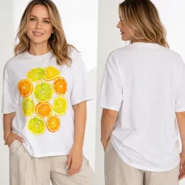 t-shirt-koszulka-bluzka-damska-bawelniana-luzna-nadruk-owoce-bialy-m
