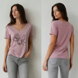t-shirt-koszulka-damska-z-bawelny-flokowany-wzor-motyle-wygodny-purpurowy-s