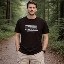 t-shirt-koszulka-meska-bawelniana-ozdobny-nadruk-okragly-dekolt-brazowy-m