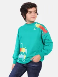 bluza-chlopieca-bawelniana-z-kolorowym-nadrukiem-zielona-rozmiar-128