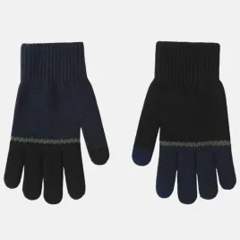 rekawiczki-chlopiece-mlodziezowe-klasyczne-dotykowe-cieple-granatowe-20-cm