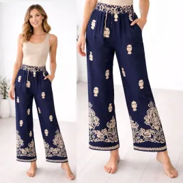 spodnie-damskie-z-wiskoza-szerokie-z-kieszeniami-ze-wzorem-casual-granat-m