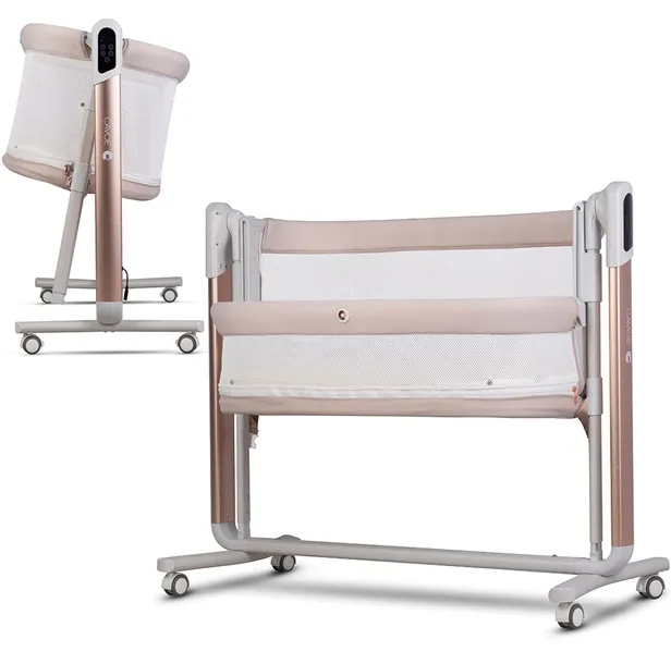 Elektryczna Kołyska Łóżeczko Kojec Łóżeczko Dostawne 4W1 Cavoe Coq Cashmere