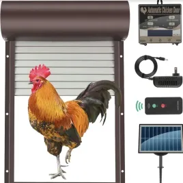 drzwi-do-kurnika-automatyczne-wodoodporne-czujnik-zmierzchu-solarne