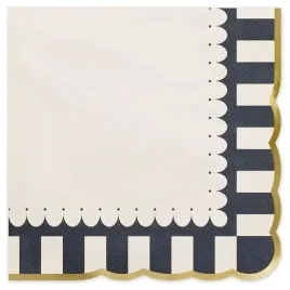 serwetki-papierowe-pajak-kremowo-czarny-partydeco-33-cm-12-szt