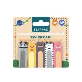 zakladka-indeksujaca-mix-wzorow-5kol-zwierzaki-starpak-562591