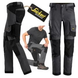 spodnie-robocze-meskie-snickers-elastyczne-mocne-stretch-cordura-premium