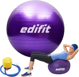 edifit-pilka-do-jogi-fioletowa-55cm-nowa