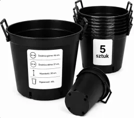 doniczka-okragla-40l-kontener-produkcyjny-z-uchwytami-zestaw-5-sztuk