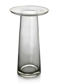wazon-serenite-25-cm-szaro-zloty-szklany-z-kolnierzem-ozdobny