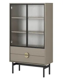 witryna-niska-stoon-85-cm-trzy-polki-i-dwie-szuflady-bez-cappucino