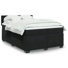 vidaxl-lozko-kontynentalne-z-materacem-czarne-160x200-cm-aksamit