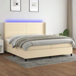 vidaxl-lozko-kontynentalne-z-materacem-kremowe-200x200-cm-tkanina