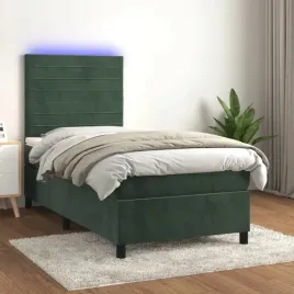 vidaxl-lozko-kontynentalne-z-materacem-i-led-zielony-aksamit-80x200-cm