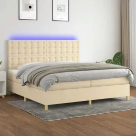 vidaxl-lozko-kontynentalne-z-materacem-kremowe-200x200-cm-tkanina