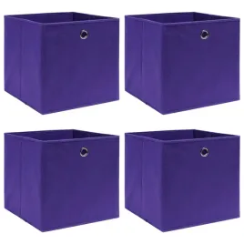 vidaxl-pudelka-4-szt-fioletowe-32x32x32-cm-tkanina