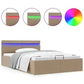vidaxl-rama-lozka-z-podnosnikiem-led-cappuccino-ekoskora-140x200cm