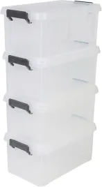 iris-ohyama-plastikowe-4pudelka-do-przechowywania-z-pokrywka-6l-opis