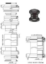 stery-ahead-1-1-8-34x30-alu-neco-h711-bk