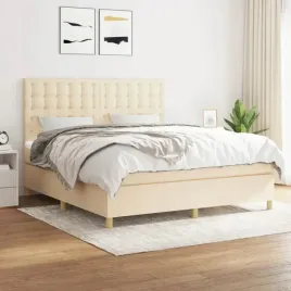 vidaxl-lozko-kontynentalne-z-materacem-kremowe-tkanina-180x200-cm