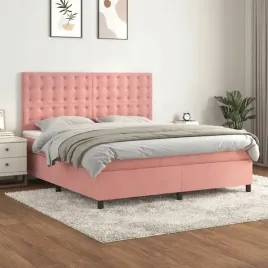 vidaxl-lozko-kontynentalne-z-materacem-rozowe-180x200-cm-aksamit